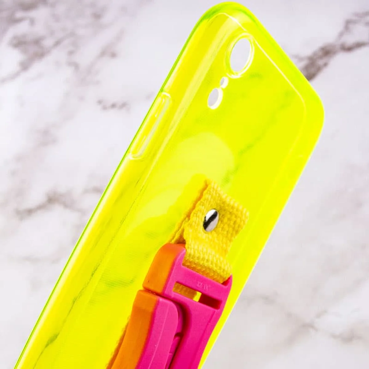 Чохол Handfree з кольоровим ремінцем для Apple iPhone XR (6.1") Жовтий