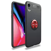 TPU чохол Deen ColorRing під магнітний тримач (opp) для Apple iPhone XR (6.1 ") Чорний / Червоний