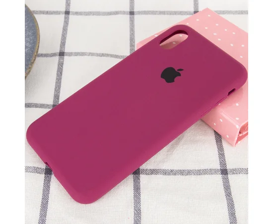 Чехол Silicone Case Full Protective (AA) для Apple iPhone XR (6.1") Бордовый / Maroon