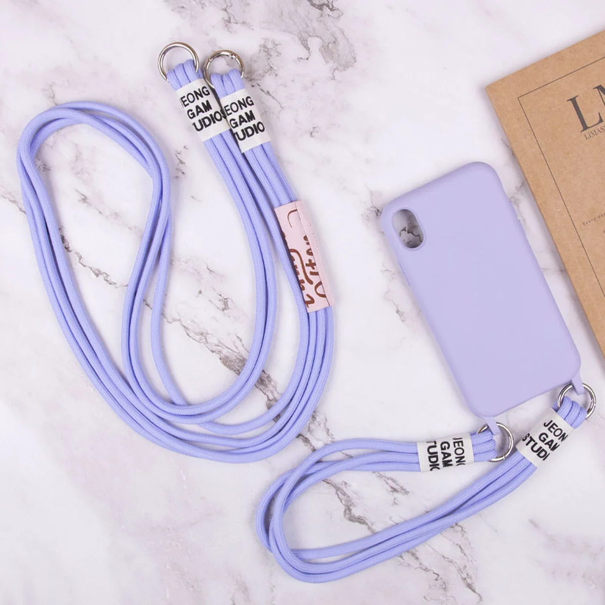 Чехол TPU two straps California для Apple iPhone XR (6.1") Сиреневый