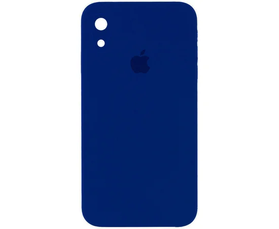 Чехол Silicone Case Square Full Camera Protective (AA) для Apple iPhone XR (6.1") Синий / Deep navy