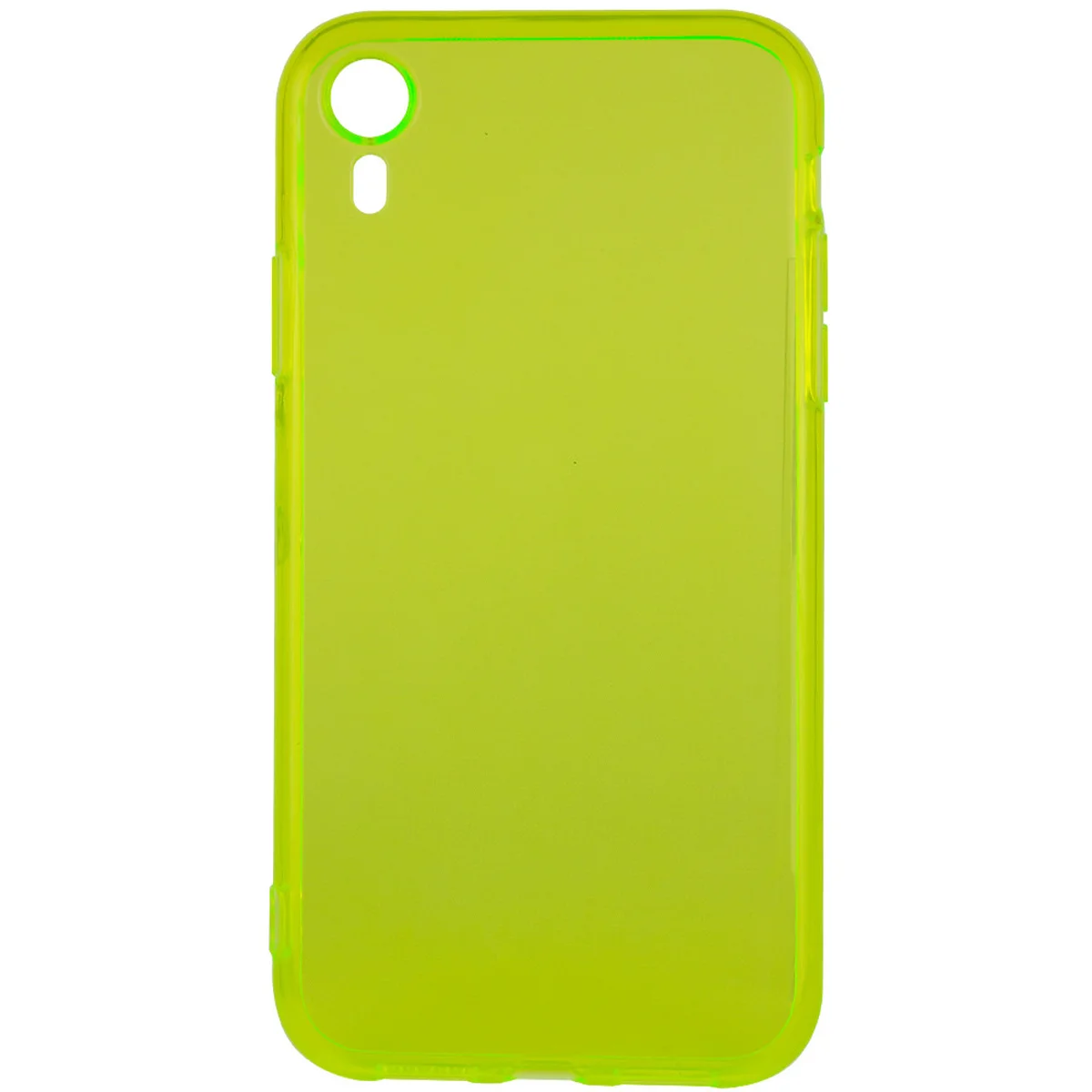 Матовый полупрозрачный TPU чехол с защитой камеры для Apple iPhone XR (6.1") Зеленый / Light Green