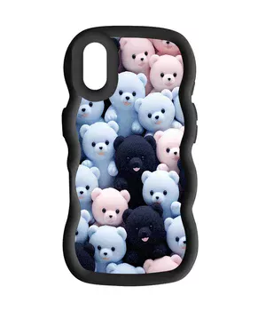 Чехол TPU Cloudy Pictures для Apple iPhone XR (6.1") Bears Black