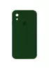 Чехол Silicone Case Square Full Camera Protective (AA) для Apple iPhone XR (6.1") Зеленый / Army green