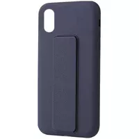 Чохол Silicone Case Hand Holder для Apple iPhone XR (6.1 ") Темно-синій / Midnight blue