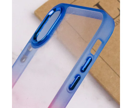 Чехол TPU+PC Fresh sip series для Apple iPhone XR (6.1") Розовый / Синий