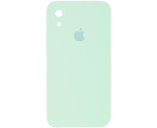 Чехол Silicone Case Square Full Camera Protective (AA) для Apple iPhone XR (6.1") Бирюзовый / Light Turquoise
