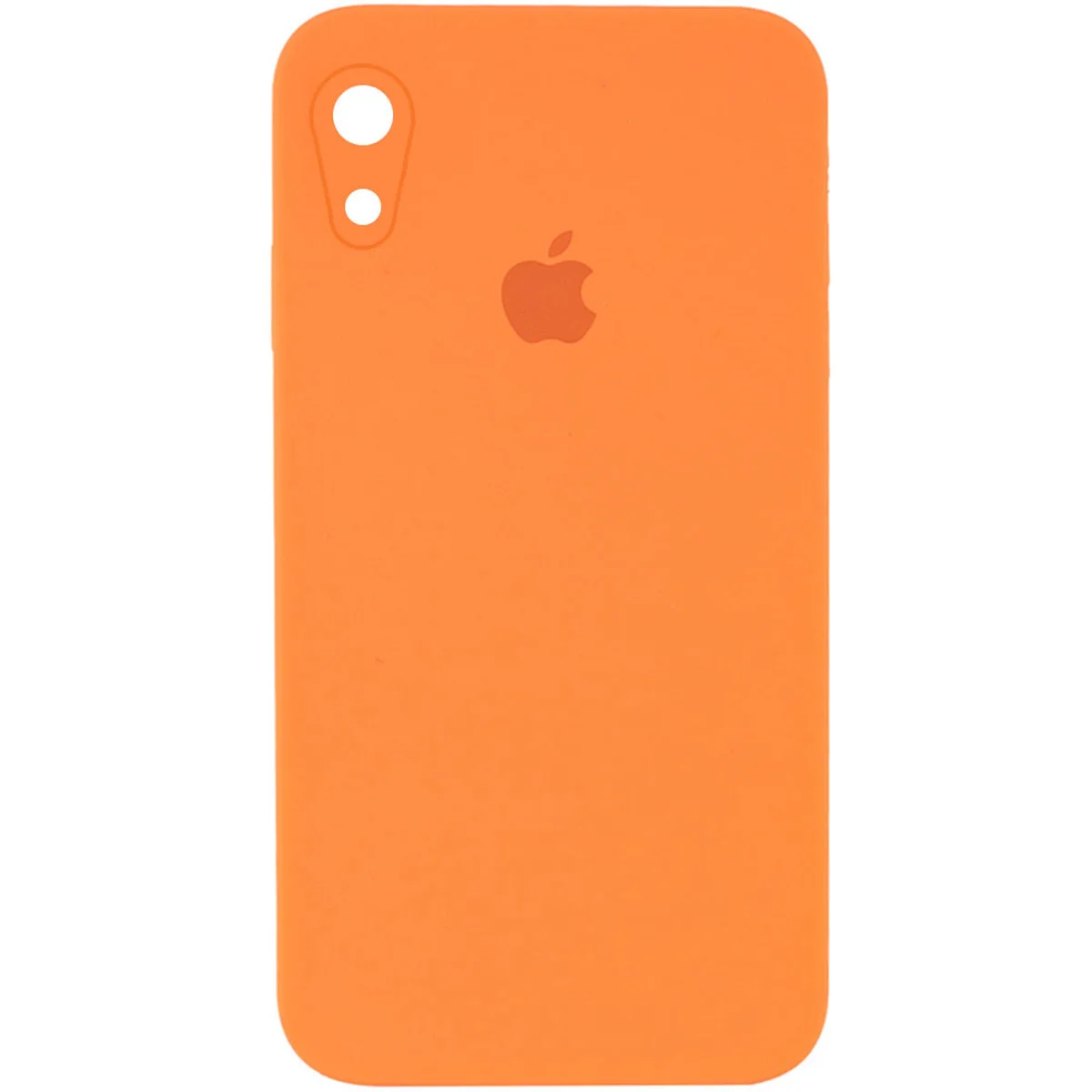 Чохол Silicone Case Square Full Camera Protective (AA) для Apple iPhone XR (6.1 ") Помаранчевий / Papaya