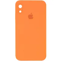 Чохол Silicone Case Square Full Camera Protective (AA) для Apple iPhone XR (6.1 ") Помаранчевий / Papaya