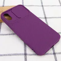 Чехол Camshield Square TPU со шторкой для камеры для Apple iPhone XR (6.1") Фиолетовый