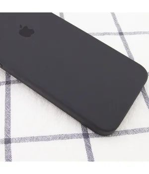 Чохол Silicone Case Square Full Camera Protective (AA) для Apple iPhone XR (6.1 ") Сірий / Dark Gray