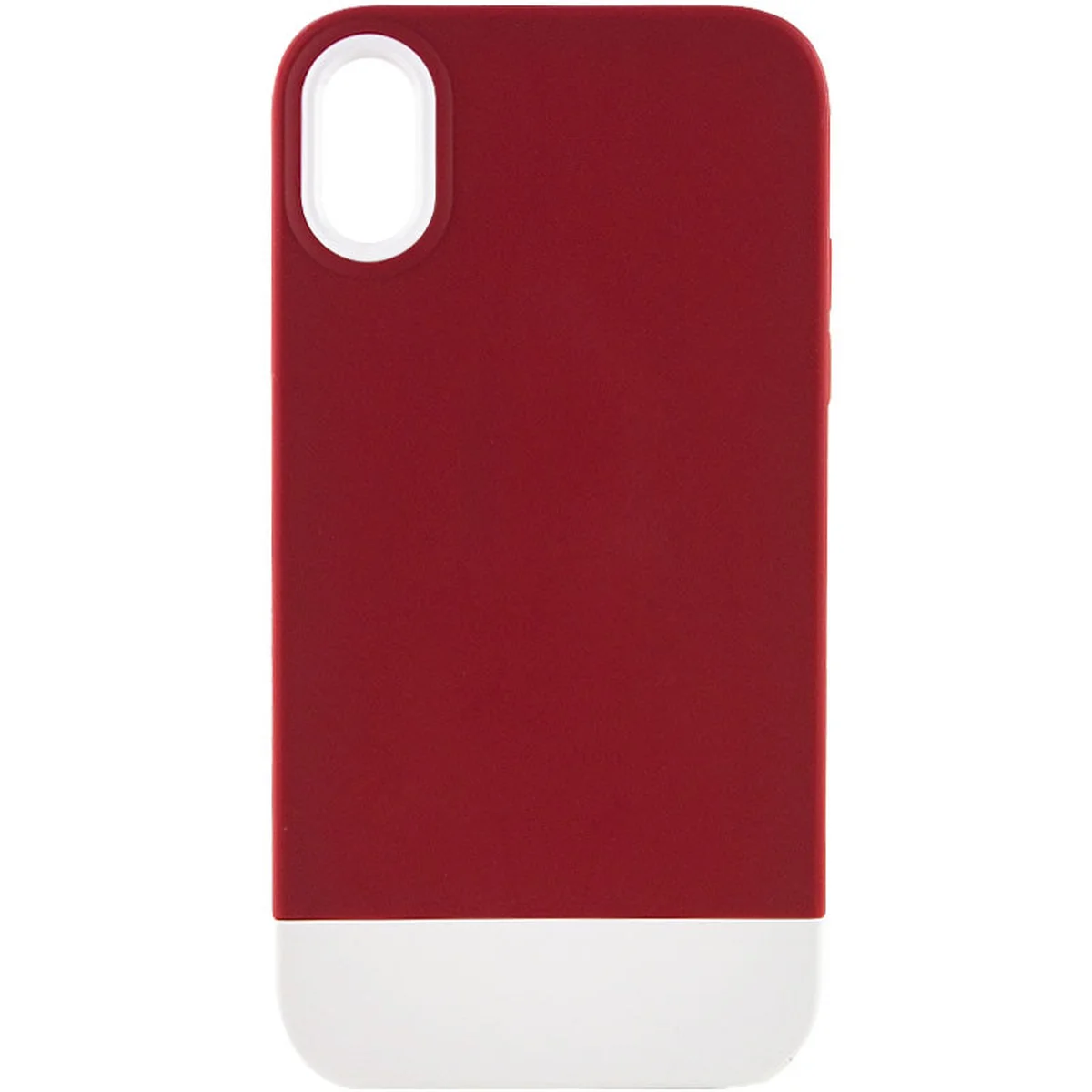 Чохол TPU+PC Bichromatic для iPhone XR (6.1") Wine / White