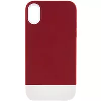 Чохол TPU+PC Bichromatic для iPhone XR (6.1") Wine / White
