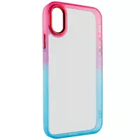 Чехол TPU+PC Fresh sip series для Apple iPhone XR (6.1") Бирюзовый / Розовый