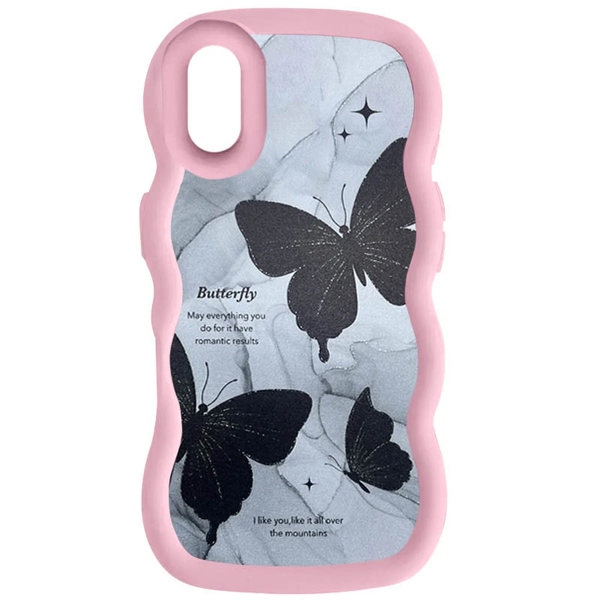 Чехол TPU Cloudy Pictures для Apple iPhone XR (6.1") Butterflies Pink