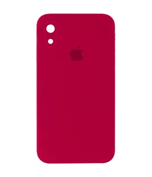 Чохол Silicone Case Square Full Camera Protective (AA) для Apple iPhone XR (6.1 ") Червоний / Rose Red