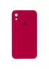 Чохол Silicone Case Square Full Camera Protective (AA) для Apple iPhone XR (6.1 ") Червоний / Rose Red