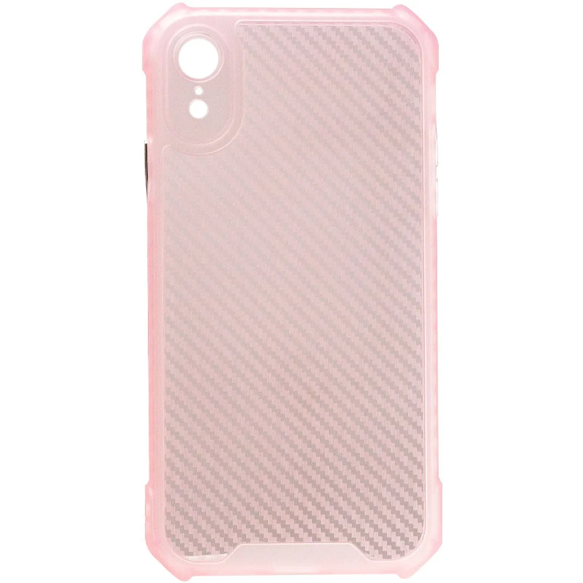 Чехол TPU Ease Carbon color series для Apple iPhone XR (6.1") Розовый / Прозрачный
