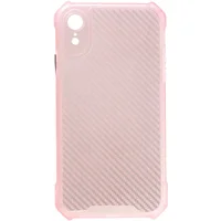 Чехол TPU Ease Carbon color series для Apple iPhone XR (6.1") Розовый / Прозрачный