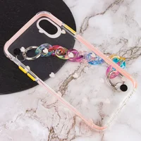 TPU+PC чохол Colorspot з ремінцем-ланцюгом для Apple iPhone XS Max (6.5") Pink hearts