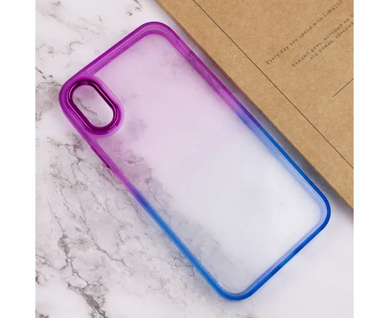 Чехол TPU+PC Fresh sip series для Apple iPhone XS Max (6.5") Синий / Фиолетовый