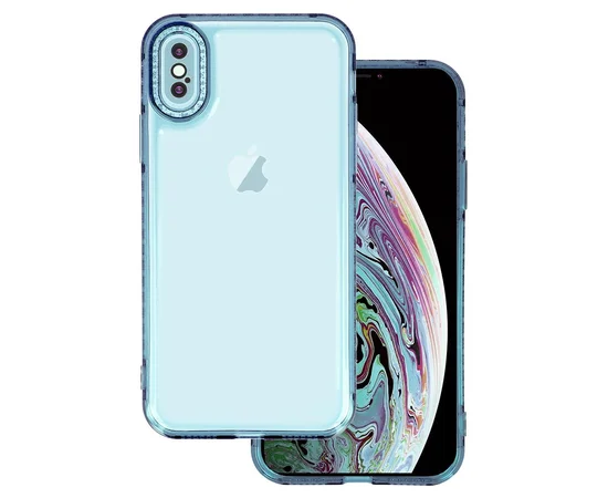 Чехол TPU Starfall Clear для Apple iPhone XS Max (6.5") Голубой