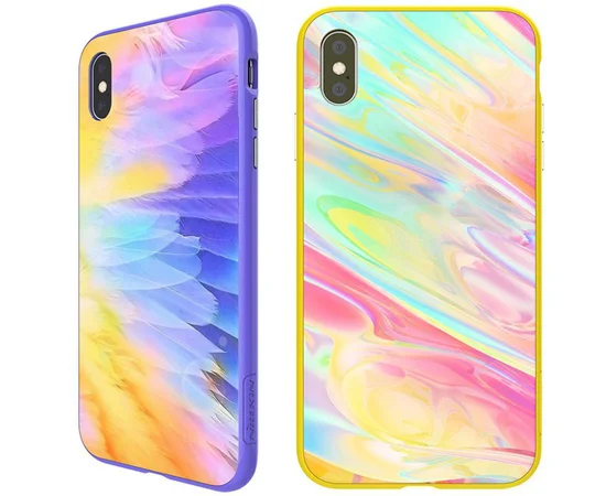 TPU+Glass чехол Nillkin Ombre для Apple iPhone XS Max (6.5") Желтый