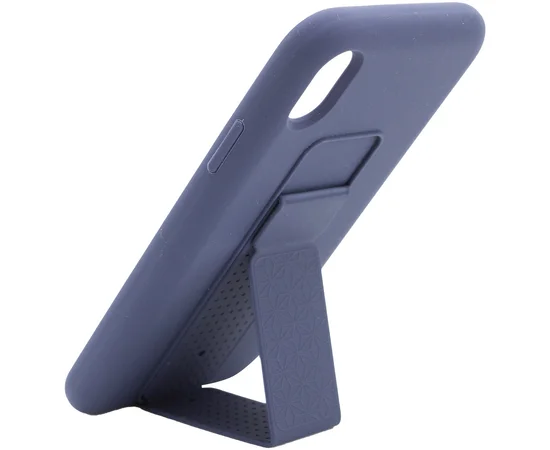 Чехол Silicone Case Hand Holder для Apple iPhone XS Max (6.5") Темно-синий / Midnight blue