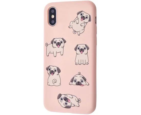 TPU чехол WAVE Fancy для Apple iPhone XS Max (6.5") Pug / Pink sand