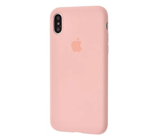 Чехол Slim Silicone case full protective для Apple iPhone XS Max (6.5") Розовый / Pink Sand