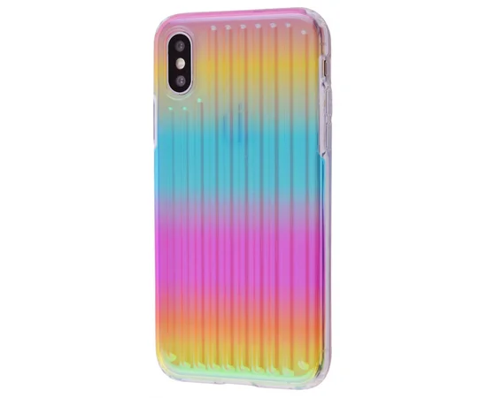TPU чехол Gradient Laser для Apple iPhone XS Max (6.5") Rainbow