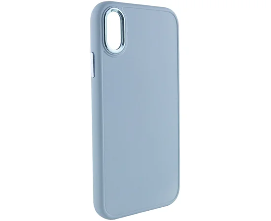 TPU чехол Bonbon Metal Style для Apple iPhone XS Max (6.5") Голубой / Mist blue