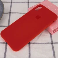 Чехол Silicone Case Full Protective (AA) для Apple iPhone XS Max (6.5") Красный / Dark Red
