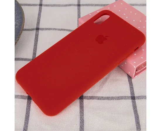 Чехол Silicone Case Full Protective (AA) для Apple iPhone XS Max (6.5") Красный / Dark Red