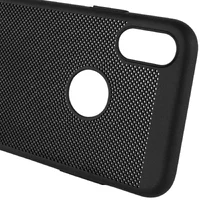 Ультратонкий дышащий чехол Grid case для Apple iPhone XS Max (6.5") Черный