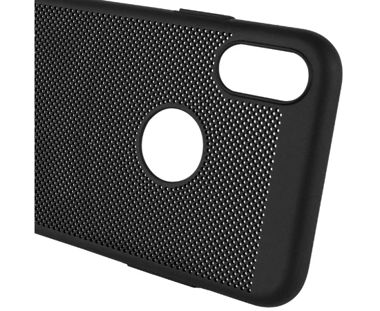 Ультратонкий дышащий чехол Grid case для Apple iPhone XS Max (6.5") Черный