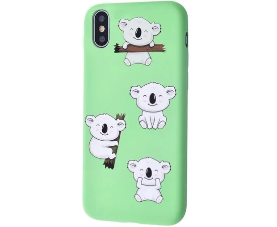 TPU чехол WAVE Fancy для Apple iPhone XS Max (6.5") Koala / Mint gum