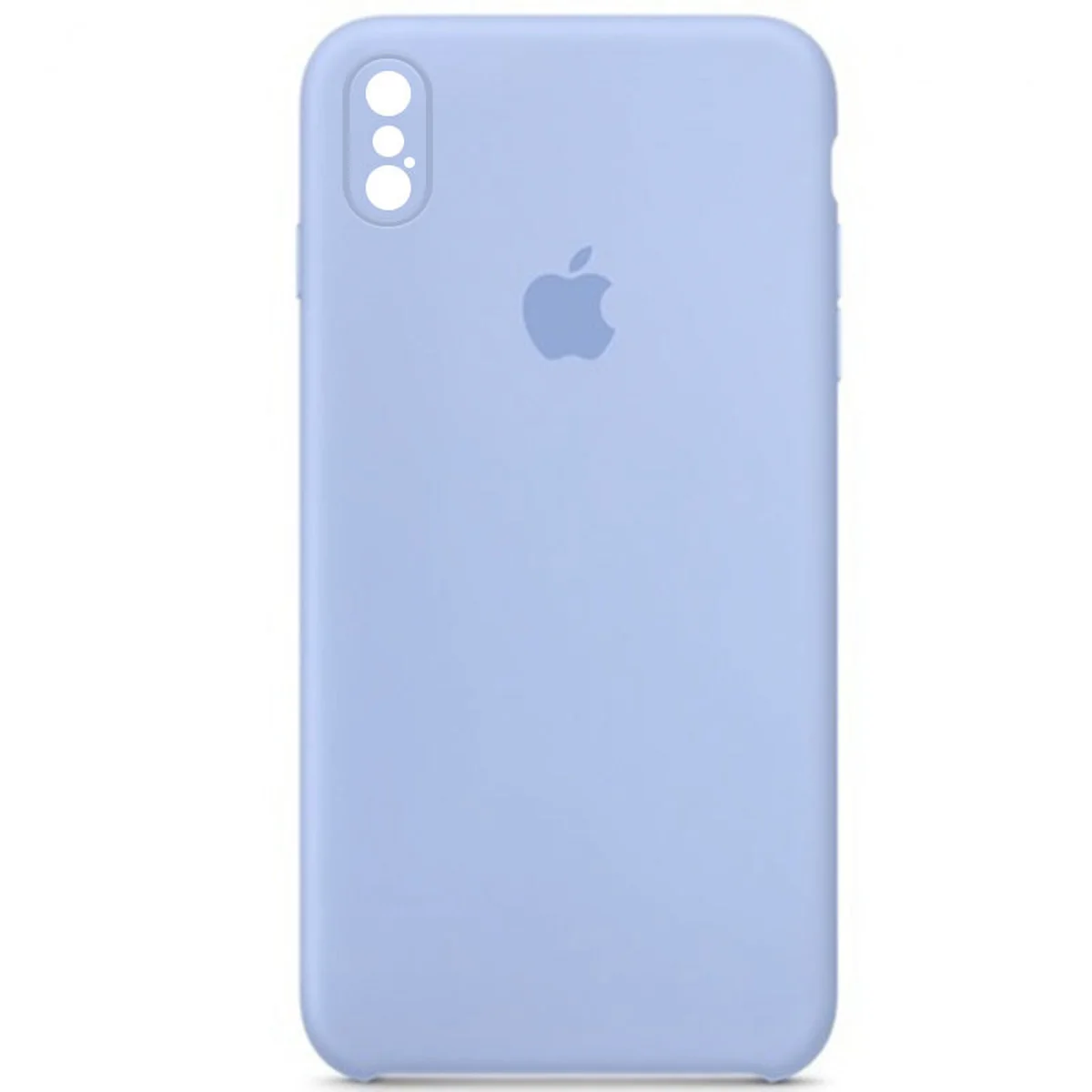 Чехол Silicone Case Square Full Camera Protective (AA) для Apple iPhone XS Max (6.5") Голубой / Lilac Blue