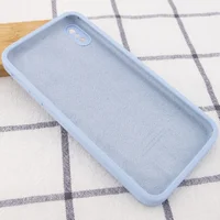 Чехол Silicone Case Square Full Camera Protective (AA) для Apple iPhone XS Max (6.5") Голубой / Mist blue