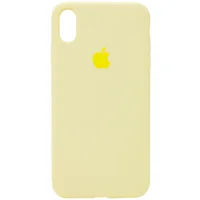 Чехол Silicone case (A) (с закрытым низом) для Apple iPhone XS Max (6.5") Желтый / Mellow Yellow