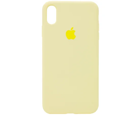 Чехол Silicone case (A) (с закрытым низом) для Apple iPhone XS Max (6.5") Желтый / Mellow Yellow