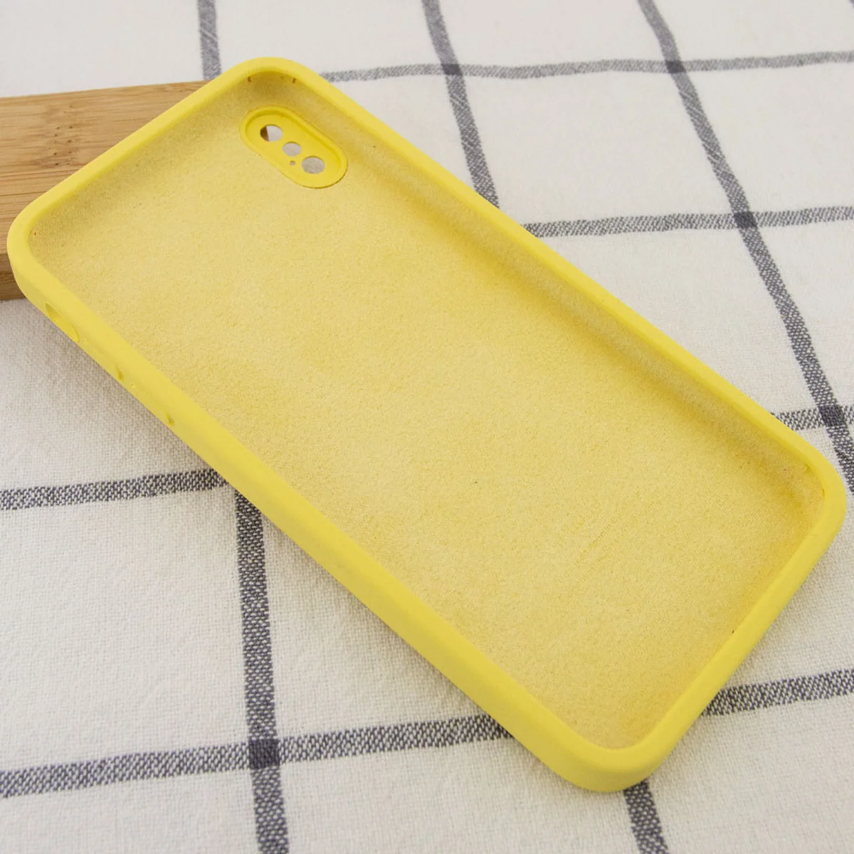 Чохол Silicone Case Square Full Camera Protective (AA) для Apple iPhone XS Max (6.5 ") Жовтий / Canary Yellow