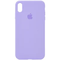 Чехол Silicone case (A) (с закрытым низом) для Apple iPhone XS Max (6.5") Сиреневый / Dasheen