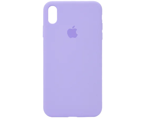 Чохол Silicone case (A) (з закритим низом) для Apple iPhone XS Max (6.5 ") Бузковий / Dasheen