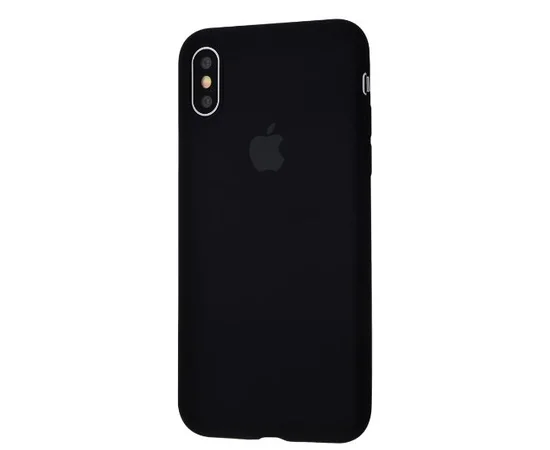 Чехол Slim Silicone case full protective для Apple iPhone XS Max (6.5") Черный / Black