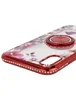 TPU чехол Shengo со стразами и кольцом-держателем для Apple iPhone XS Max (6.5") Красный