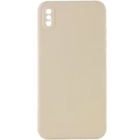Силиконовый чехол Candy Full Camera для Apple iPhone XS Max (6.5") Бежевый / Antigue White