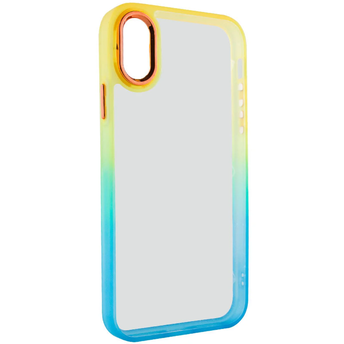 Чехол TPU+PC Fresh sip series для Apple iPhone XS Max (6.5") Бирюзовый / Оранжевый