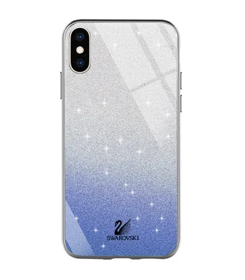 TPU+Glass чехол Swarovski для Apple iPhone XS Max (6.5") Синий