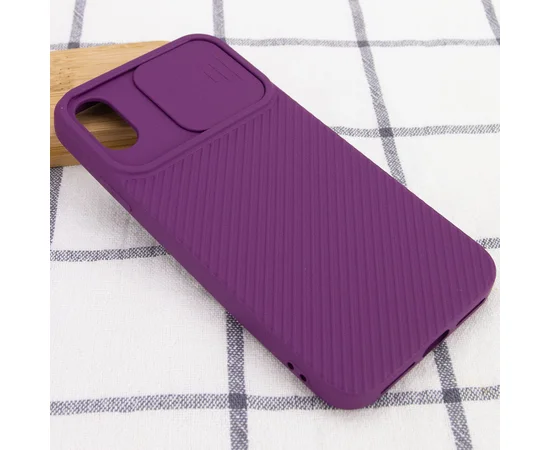 Чехол Camshield Square TPU со шторкой для камеры для Apple iPhone XS Max (6.5") Фиолетовый